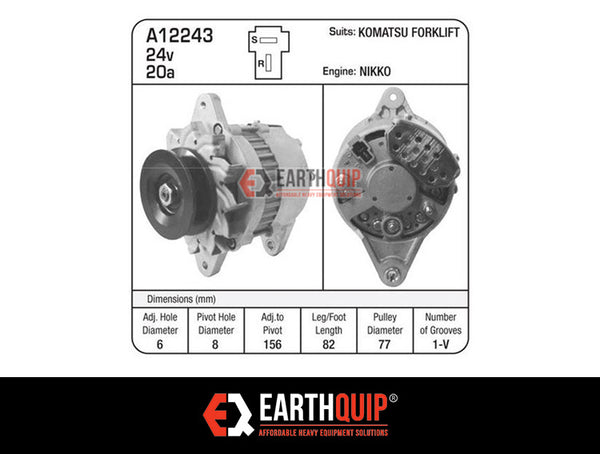 A12243 Komatsu Alternator